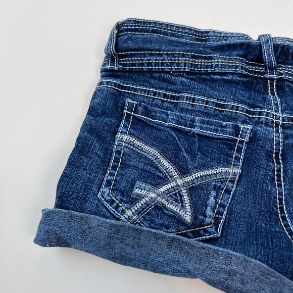 Vintage Y2K Embroidered Low Rise Denim Shorts size 3 Detailed Stitching - Picture 7 of 7